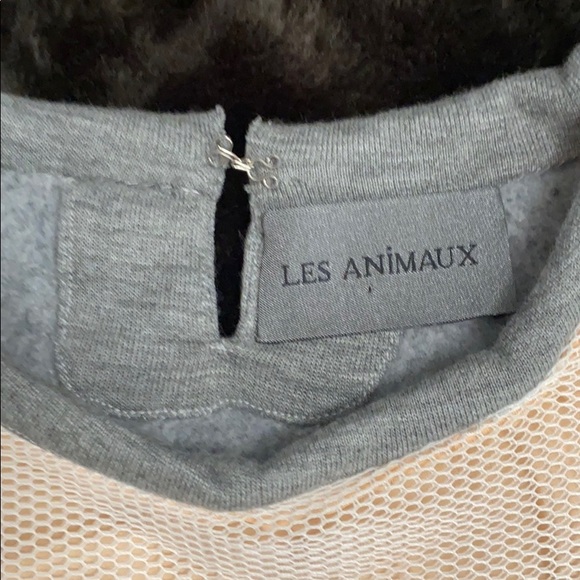 Les Animaux sweater open shoulder front embroidery - Picture 4 of 12
